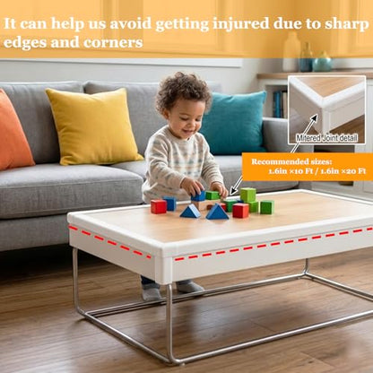 Wall Corner Protector Self-Adhesive Flexible – Durable Rubber, Furniture Edge Guard, Easy to Install, White, Prevents Wall Damage, Ideal for Home or Office Use