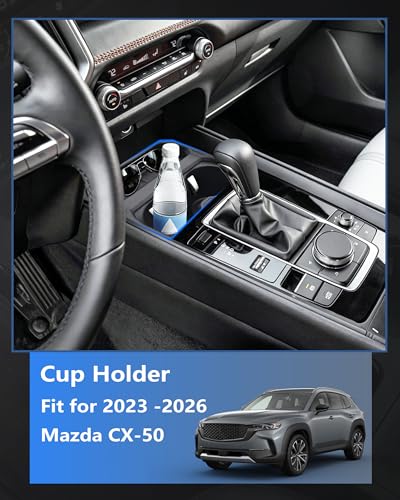 Cup Holder Insert for 2023-2026 Mazda CX50, Soft TPE Rubber Cup Holder Liner for Center Console, Spill-Resistant Protector for Base/Select/Preferred/Premium/Turbo, Not for CX-5 - size: For CX50 2023-2025