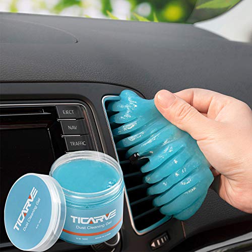 TICARVE Cleaning Gel for Car Detail Tools Car Cleaning Automotive Dust Air Vent Interior Detail Putty Universal Dust Cleaner for Auto Laptop Car Slime Cleaner - color: Blue 1 Pack