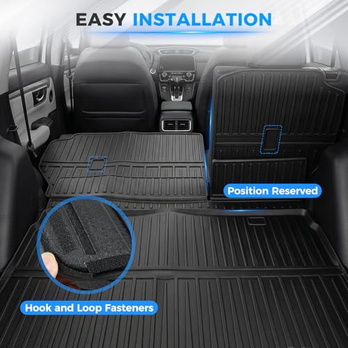 Cargo Mat Fit for Honda CR-V & CR-V Hybrid 2023–2026, Upper Deck Trunk Liner with Back Seat Backrest Mats, All-Weather Cargo Floor Protector, Fit for Honda CRV Accessories - size: Fit for Honda CR-V