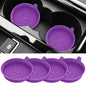 ME.FAN Car Cup Holder Coasters [4 Pack] Silicone Cups Mats, Automotive Universal Non-Slip Recessed Interior Accessories Deep Purple - color: 4pack-deep Purple