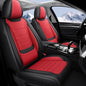 JWLK Seat Covers for Infiniti QX60 2014-2026, Anti-Slip Breathable Seat Covers for Cars, Luxury Nappa Leather Automotive Seat Covers Sets Compatible with Airbag (Standard 2 Seats, Black Red)