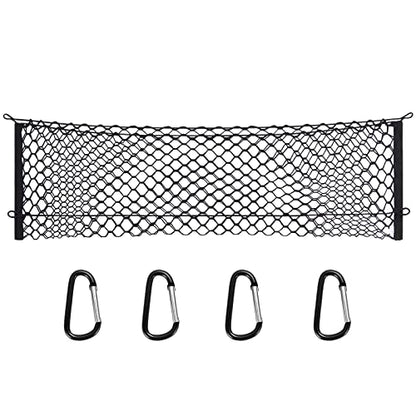 Truck Bed Cargo Net, Elastic Mesh Net Organizer Truck Bed Storage Net Organizer Envelope for Chevy Silverado & Ford F150/F250 Luggage Back Cargo (47x15.2 Inch)