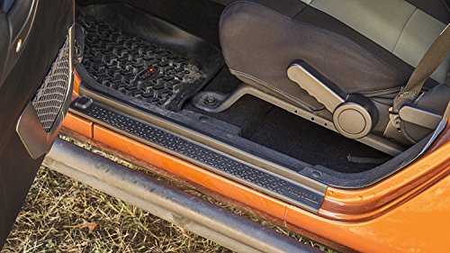Rugged Ridge All-Terrain Entry Guards - Fits 2007–2018 Jeep Wrangler JK 2-Door - Scratch Protection & Precise Fit - Black Thermoplastic, 2-Piece Set