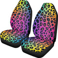 Gradient Leopard Print Car Seat Covers Set of 2 Automobile Front Seat Covers for SUV Trucks Chairs Vans Auto - color: Gradient Leopard