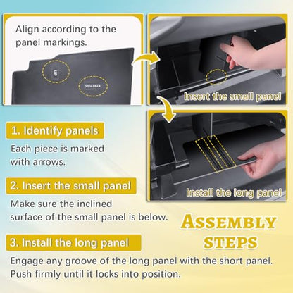Glove Box Organizer Divider Compatible with Toyota 4Runner 2025 2026 Interior Accessories - Custom Fit ABS Insert Glove Box Compartment Tray for SR5/TRD Sport/TRD Off-Road/Limited and More