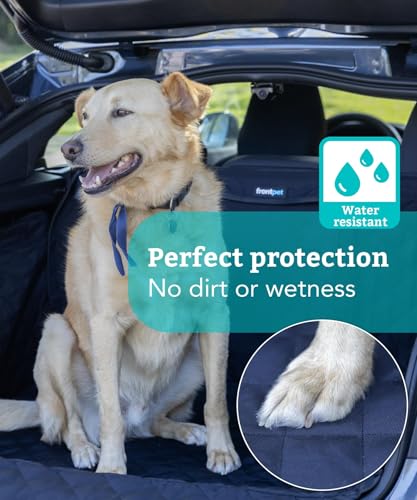 Cargo Cover for Dogs, Water Resistant Pet Cargo Liner Dog Seat Cover Mat for SUVs Sedans Vans with Bumper Flap Protector, Non-Slip, Backseat Cover, Trunk Liner Universal Fit (Large/Black) - color: Black