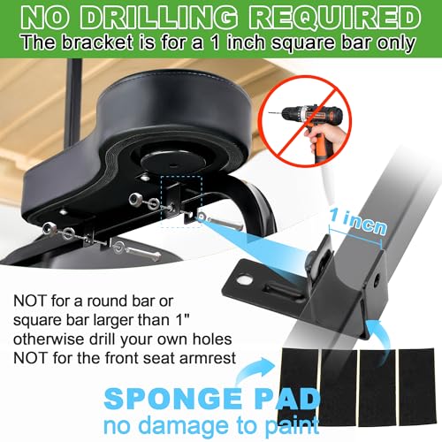 10L0L Golf Cart Rear Seat Kit Arm Rest Set with Cup Holder for Yamaha EZGO Club Car Golf Cart UV-Proof Coating Long Lasting, No Drilling Kits Include - color: Black