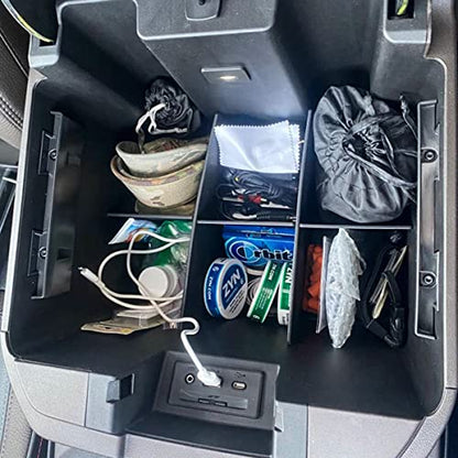 EDBETOS Center Console Organizer Dividers Compatible with Chevy Silverado 1500/GMC Sierra 1500 2019-2022 and Silverado/Sierra 2500/3500 HD 20-23 Accessories Full Console w/Bucket Seats ONLY