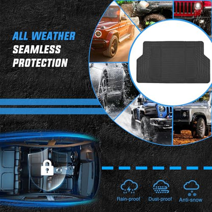 Nilight Rubber Cargo Mats for Cars Trucks SUVs,Universal Trim to fit for Most Vehicles,All Weather Protection Heavy Duty Cargo Liners - color: Rubber Cargo Mat