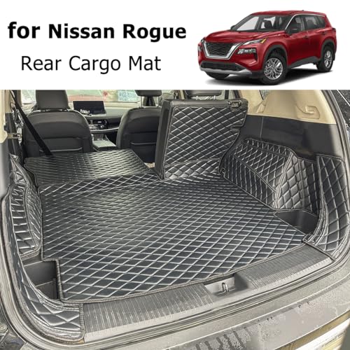 Cargo Mat Compatible with 2021-2026 Nissan Rogue Trunk Mat and Rear Backrest Mat Cargo Liners (not fit Rogue Sport)