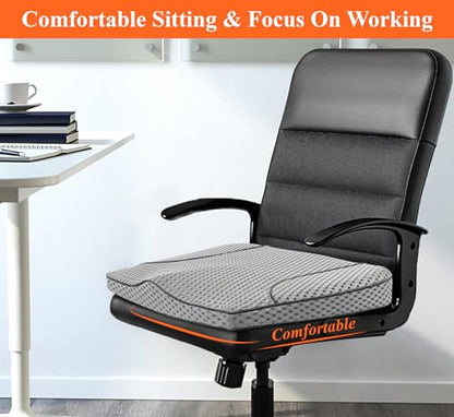 kingphenix Premium Car Seat Cushion, Memory Foam Driver Seat Cushion to Improve Driving View- Coccyx & Lower Back Pain Relief - Seat Cushion for Car, Truck, Office Chair (4D Mesh Gray) - color: 4d Mesh Gray