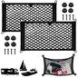 2 Pack Small Cargo Net Pocket Storage Mesh Net Elastic Automotive Cargo Nets Storage Pouch for Car Trunk Net, RV, Boat Storage Mesh Pocket Net with 8 Mounting Screws and Hooks (24 x 9.8 Inches) - size: 24 x 9.8 Inches