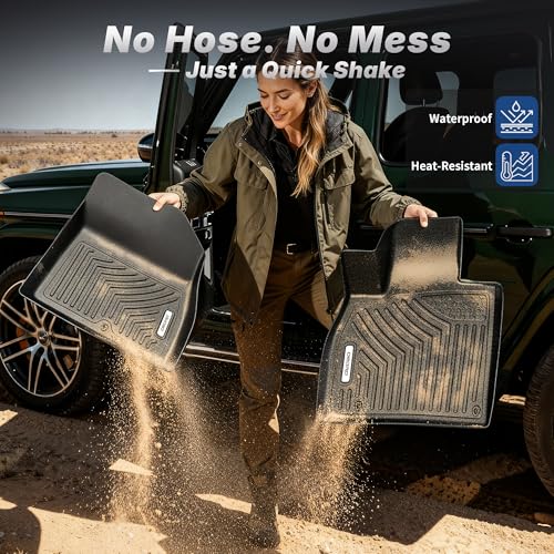 OEDRO Floor Mats Fit for Toyota 4Runner 2024-2013 / Lexus GX460 2014-2023, TPE All-Weather 4Runner Car Mats Includes 1st and 2nd Row Full Set Liners, Black - style: 13-24 Toyota 4Runner/2014-2023 Lexus GX460