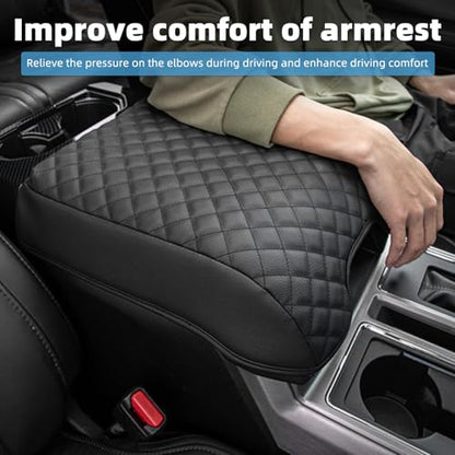 Center Console Armrest Cover for Ford F150 2021 2022 2023 2024 2025 Fully Covered Anti-Scratch Protector Interior Accessories(Only for Bucket Seat Console) - size: Compatible with F150 2021-2025