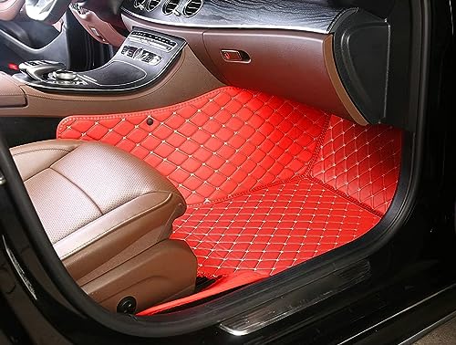 Custom Artificial Leather Waterproof All-Weather Car Floor Mats Fit for 99% Sedan SUV Sports Car Vehicle Car Mat (Black Yellow bar) - color: Black yellow bar