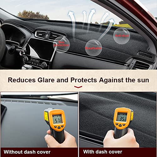 Dashboard Cover Dash Cover Mat Pad Custom Fit for Lexus ES300 ES330 2002 2003 2004 2005 2006(Black) - color: 2002-2006 ES300 ES330 Black