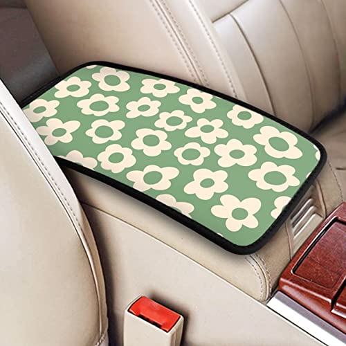 Vintage Groovy Flowers Auto Center Console Cover Pad Car Armrest Seat Box Cover Cushion Universal for Most Vehicle SUV Truck Car Accessories Decor - color: Vintage Groovy Flowers4