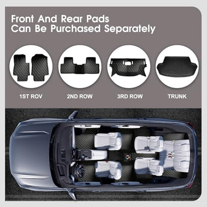 Customized car Floor mats are Suitable for 99% of Vehicle Models (sedans/Trucks/SUVs), Anti-Slip Floor mat Leather Set Provides Comprehensive Protection for the Original car Carpet. (Black=)