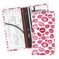Leather Car Registration and Insurance Card Holder, Cute Car Accessories Vehicle Glove Box Car Organizer for Documents, Cards, License Luxury Red Lips - color: Luxury Red Lips