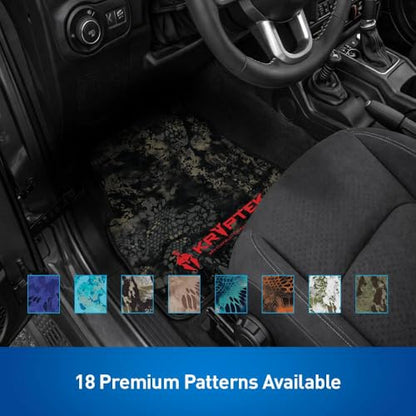Coverking Universal Car Floor Mats Set of 2 (Front Driver and Passenger) Kryptek Nox Camo - All-Weather Protection for Mud, Dirt, Rain, Spills, Non-Slip Backing, Fits Cars Trucks SUVs Jeeps - style: Kryptek Nox