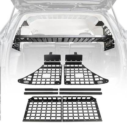 HIGH FLYING for Toyota 4Runner 2010-2024 Car Accessories Modular Storage Molle Panel System Trunk Shelf Luggage Carrier Cargo Racks Trunk Organizer Aluminum Alloy Whole Kit