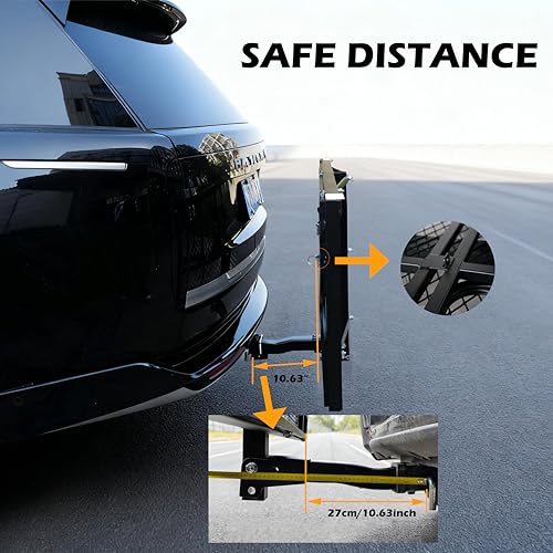 60" x 24" x 13" Hitch Cargo Carrier, 600 Lbs Heavy Duty Folding Luggage Rack for SUV & Truck, Steel Mesh Cargo Carrier Hitch Mount Fits 2" Receiver, Powder Coated Vehicle Cargo Basket - color: 60x24x13 inch