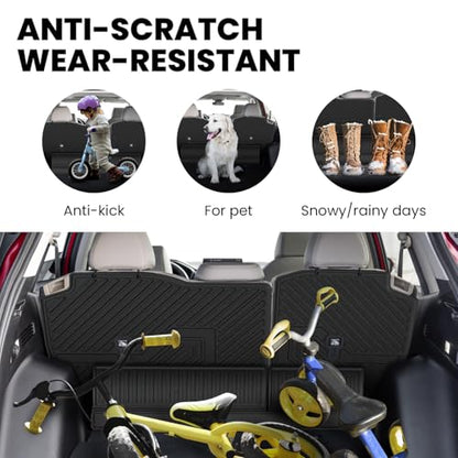 LASFIT Rear Seat Back Protector for Honda CRV 2023-2026 (Gasoline & Hybrid & e:FCEV), All Weather TPE Pet Friendly Custom Fit CR-V Second Row Back Seat Cover Backseat Mat Liner (Upper & Lower Postion) - style: 1）For Honda CR-V| 2023-2026 | Seat Back Prote