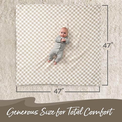 Itzy Ritzy Breastfeeding Boss Multi-Use Cover – A Nursing Cover, Swaddle, Car Seat Wrap, Tummy Time Mat & Burp Cloth All in One – Made of Soft Muslin Fabric & Measures 47” x 47” (Checkerboard) - color: Checkerboard