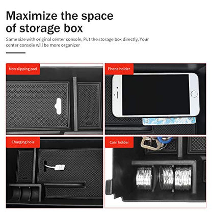 auovo Center Console Organizer Tray for Mercedes Benz Accessories C GLC Class W205 CLS 2015+ Secondary Armrest Console Storage Box Car Interior