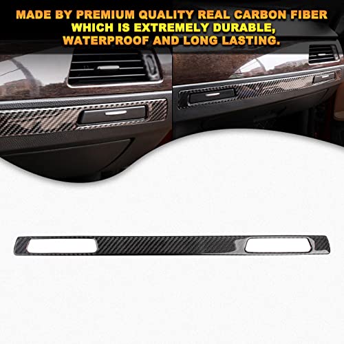 x xotic tech 1pc Genuine Carbon Fiber Car Interior Copilot Cup Holder Strip Cover Trim Compatible with BMW 3 Series E90 E92 E91 E93 2005-2012