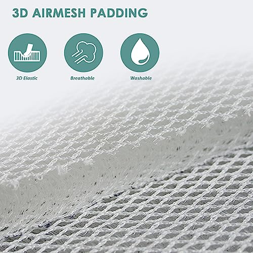 AEROiVi 17.7" L × 16.9" W × 3" H,Car Booster Seat Cushion Raise The Height for Short People Driving, Breathable 3D Air Mesh, 3 Inch Booster Seat, Non-Slip Bottom, Car Seat Pad with Truck,Cars,SUVs - size: 3 inch thick
