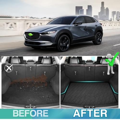 Mixsuper Cargo Liner for Mazda CX-5 2017-2025, All Weather Trunk Mat for CX5 Accessories Anti-Slip Trunk Liner Rear Cargo Mat Black