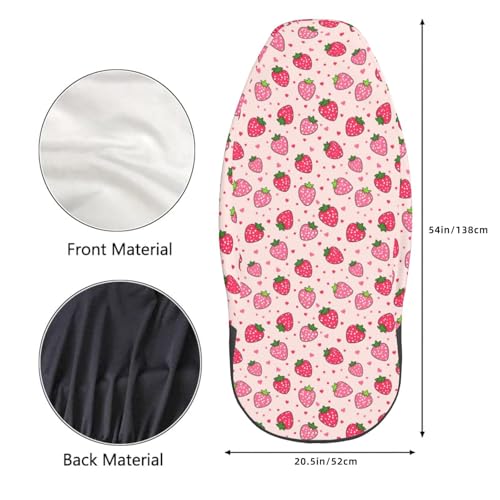 Dujiea Pink Strawberry 2 Pcs Universal Auto Seat Covers Front Seats Only, Vehicle Bucket Seat Protectors Fit for Most Car SUV Sedan and Truck - color: Strawberry