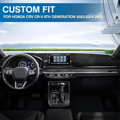 KUST Black Dash Cover for Honda CR-V CRV 2023-2025 2026(with HUD) Polyester Dashboard Cover Non-Slip Interior Accessories for Honda CRV CR-V Custom Fit Dash Mat Sunshade No Glare - size: For CRV 23-26