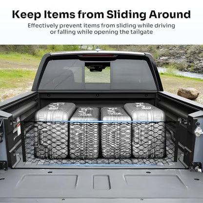 Canvcle Trunk Cargo Net for 2017-2026 Honda Ridgeline Accessories Envelope Style Mesh Trunk Net Organizer and Storage Stretchable Adjustable Elastic Nylon Rear Cargo Netting with Hooks - style: for Honda Ridgeline