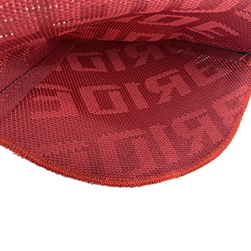 Universal Manual Red Canvas Shift Lever Knob Boot Dust Cover JDM Style Gear Shift Knob Collar Hyper Fabric - color: Red