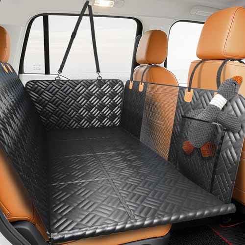 Dog Car Seat Cover for Back Seat, Hard Bottom Back Seat Extender, Back Seat Pet Cover for Dogs - Supports 400lbs, Back Seat Pet Cover, Dog Hammock for Full-Size Trucks/SUVs - size: Full-size Truck/SUV