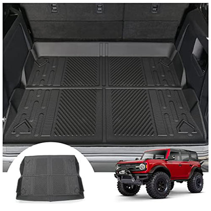 Mabett Cargo Liner Non-Slip Mat for Ford Bronco Accessories, All-Weather Protection Trunk Mat Fit Bronco 2026 2021-2025 4-Door Black - size: Truck Mats