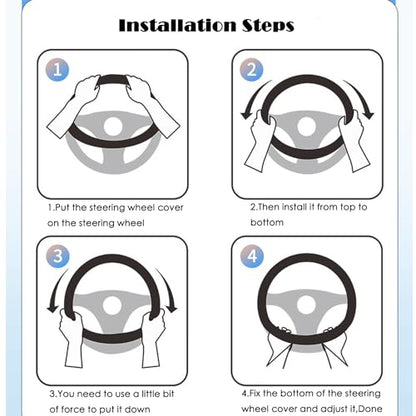 Car Steering Wheel Cover for BMW X3 X5 X7 3 5 Series 328i 528i 535i 530i 540i 320i 330i 325i X1 X2 X4 X6 1 2 4 6 7 8 Series e90 e60 f30 Accessories, 2026 Leather Black (Red Blue)
