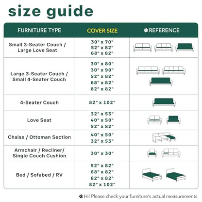 PAWFINITY Waterproof Couch Cover for Dogs, Pee Proof Pet Blanket, Paw Print Quilted, Pet Hair Resistant, Scratch-Resistant, Washable Furniture Protector for 3 Seat Sofa and Bed, 68x82 Inch, Grey - size: 82x68 inch (pack of 1)