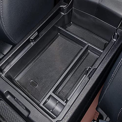 2PCS Center Console Organizer Tray and Armrest Storage Box Compatible with 2026 2025 2024 2023 Honda CRV Accessories Insert Secondary Storage Box with ABS Material - size: 2 Pcs Center Console Organizer