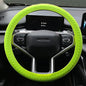 Universal Green Steering Wheel Cover：13.5 to 15 Inches Flexible Silicone Anti Slip Steering Wheel Protector Fit for Most Car Models Including Round D Shape or Special Shape - color: green