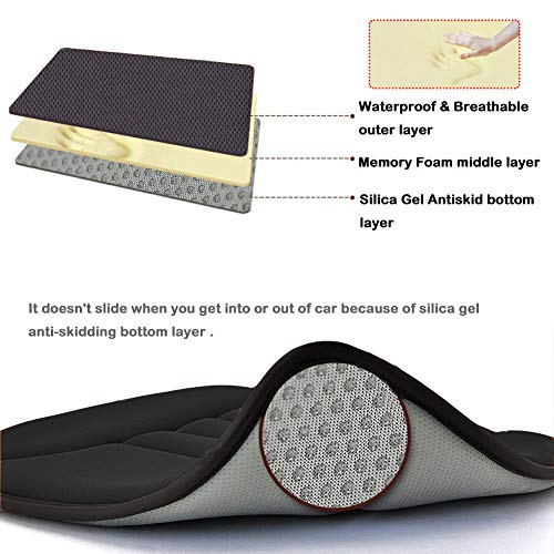 Big Ant Car Seat Cushion Pad Memory Foam Seat Cushion,Pain Relief Cushion Comfort Seat Protector for Car Office Home Use,Black 1PC