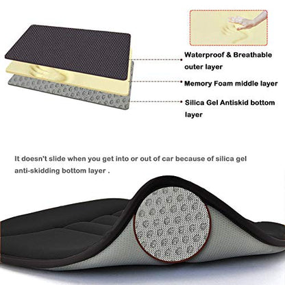 Big Ant Car Seat Cushion Pad Memory Foam Seat Cushion,Pain Relief Cushion Comfort Seat Protector for Car Office Home Use,Black 1PC