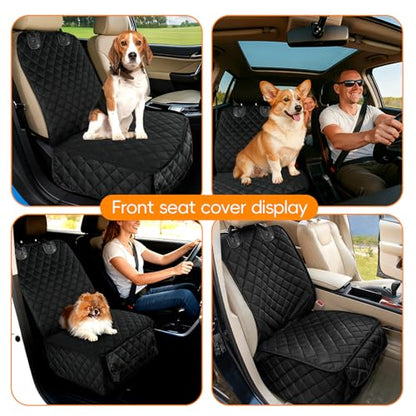 Dog Car Seat Cover for Front Seat, Waterproof & Scratch-Proof Pet Seat Protector, Nonslip Car Seat Cover for Dogs, Universal Fit for Cars, Trucks & SUVs, Standard Size - size: Black Passenger Car Cover
