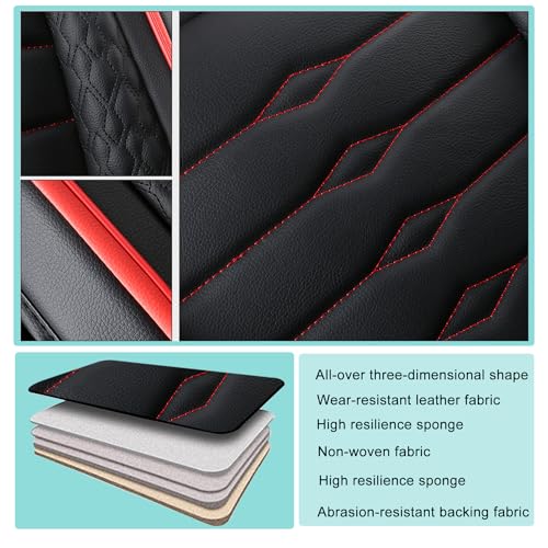 Seat Covers for Truck 2007-2024 GMC Sierra Chevy Silverado 1500 2500/HD 3500/HD Nappa Leather Car Seat Covers Waterproof and Dustproof Car Seat Protectors（Coffee）