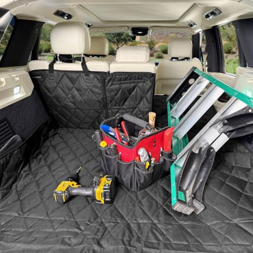 Rydura SUV Cargo Liner – Waterproof, Heavy-Duty Trunk Mat with Non-Slip Backing – Full Rear Seatback Coverage – Fits 60/40 & 50/50 Split Seats – Easy to Clean – Travel, Tools, Gear – Large - size: Large