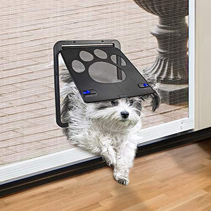 Dog Door for Screen Door, Cat Door Screen Small Dog Door Insert for Sliding Door Easy Install, Small 8"×10"