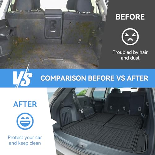 Cargo Mat & Backerst Mat Compatible with 2013-2020 Nissan Pathfinder/2013 Infiniti JX35/2014-2020 Infiniti QX60 - Cargo Liner Trunk Mat All Weather TPE Pathfinder 2020 Accessories - style: 10) for Nissan Pathfinder 2013-2020 Cargo Liner & Seat Back Mat